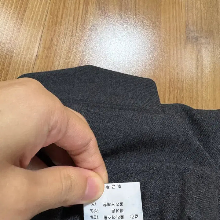 [BUNJANG] Charcoal Gray Wide Back-banded Slacks - Women's Size 55 / 여성 챠콜 그레이 와이드 뒷밴딩 슬랙스 55사이즈 새상품
