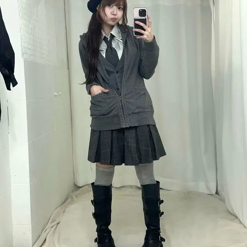 [BUNJANG] Swinging Seoul Preppy Coordination Set / 스윙잉서울 니혼진 프레피 코디 세트 빈티지 일브