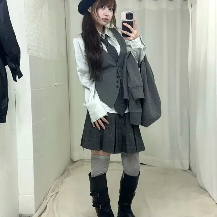 [BUNJANG] Swinging Seoul Preppy Coordination Set / 스윙잉서울 니혼진 프레피 코디 세트 빈티지 일브