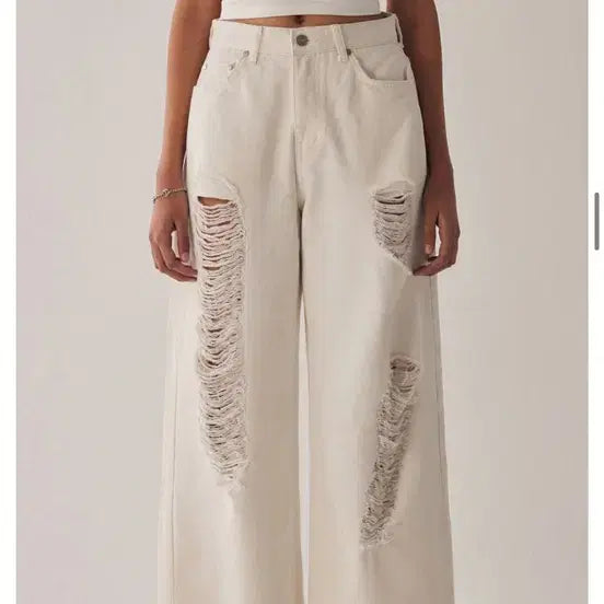 [BUNJANG] Trimming Bird Denim Pants / 트리밍버드 스크래치 데미지 데님 팬츠