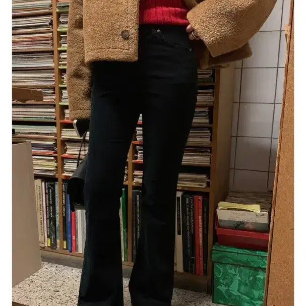 [BUNJANG] Edmore Nut Corduroy Fleece Lined Slim Long Bootcut Pants - Size S / 새상품) 에드모어 너트 코듀로이 기모 슬림 롱 부츠컷 팬츠/ 롱 S