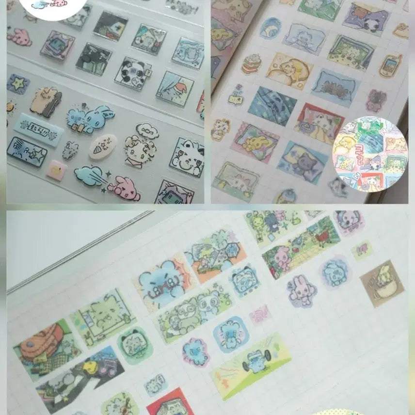 [BUNJANG] Light Kiss Cut Patterned Masking Tape Set / 가벼운 키스컷 3종 마테띵 1패턴
