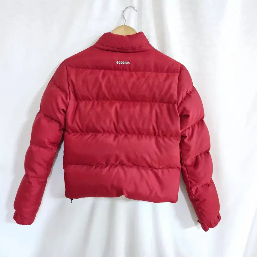 [BUNJANG] None Red Short Padded Jacket (Defect) / 구김스 다운 레드 숏패딩 하자있음