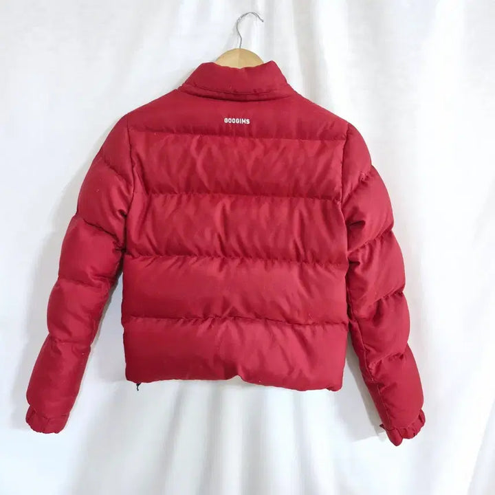 [BUNJANG] None Red Short Padded Jacket (Defect) / 구김스 다운 레드 숏패딩 하자있음