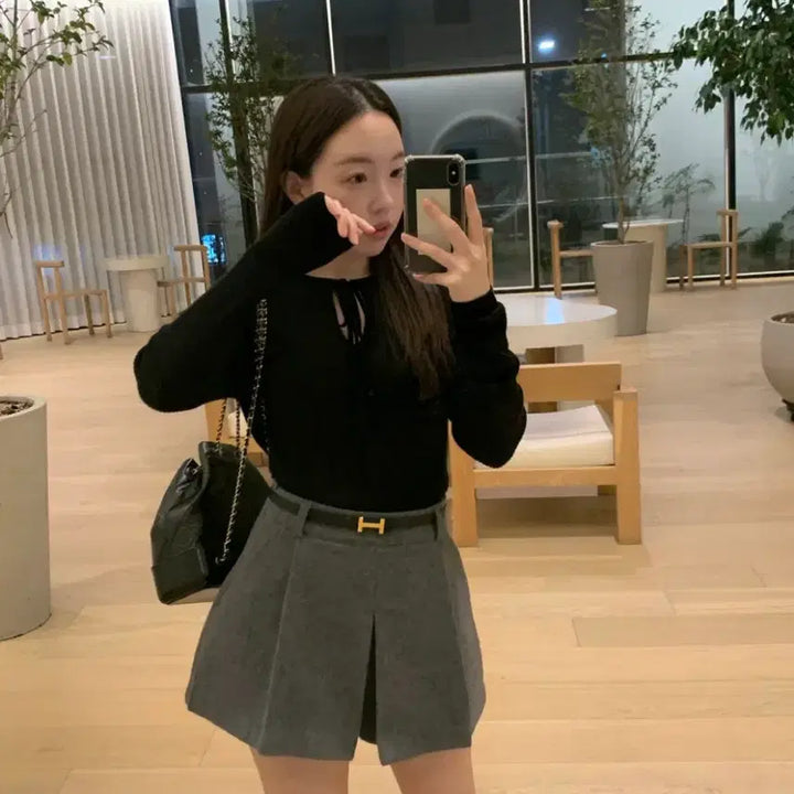 [BUNJANG] OurRiss Knit - Black / 아워리스 홀가먼트 캐시미어 리본 니트 / 타낫 르플레인 리즈 온트 시예