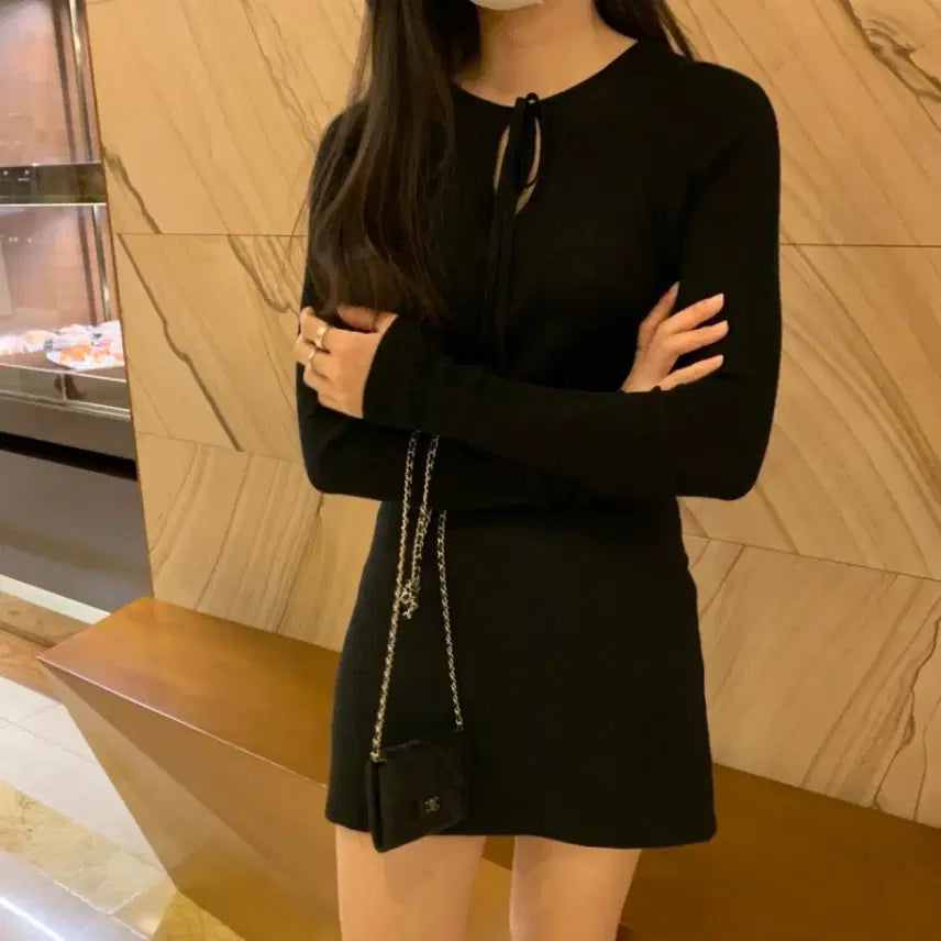 [BUNJANG] OurRiss Knit - Black / 아워리스 홀가먼트 캐시미어 리본 니트 / 타낫 르플레인 리즈 온트 시예