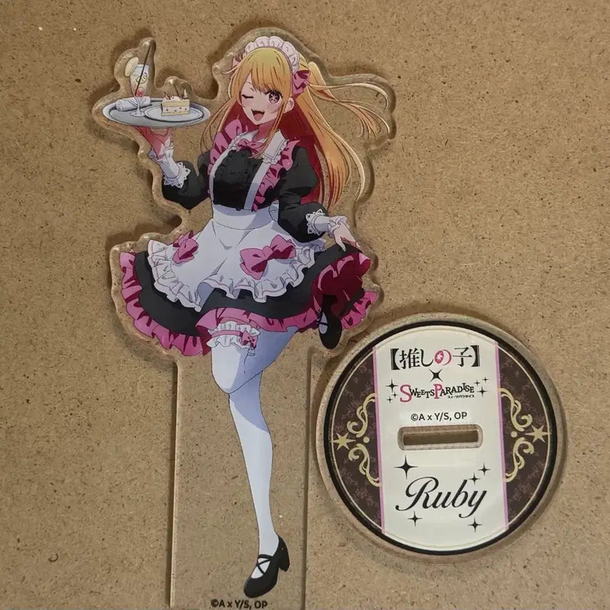 [BUNJANG] Oshi no Ko Hoshino Ruby Suipara Cafe Acrylic Stand / 급전)최애의 아이 호시노 루비 스이파라 카페 콜라보 아크릴스탠드 판매
