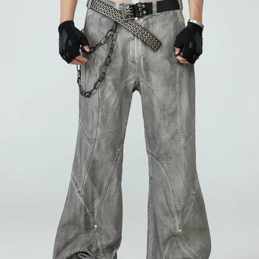[BUNJANG] FRKM SCD Distressed Wash Flare Denim Pants L / FRKM SCD 디스트로이드 워싱 플레어 데님 팬츠 L