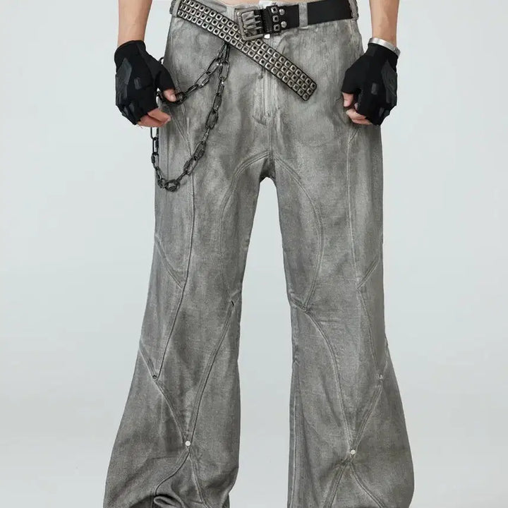 [BUNJANG] FRKM SCD Distressed Wash Flare Denim Pants L / FRKM SCD 디스트로이드 워싱 플레어 데님 팬츠 L