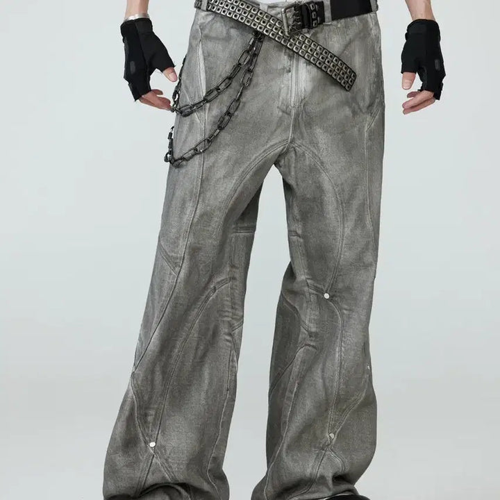 [BUNJANG] FRKM SCD Distressed Wash Flare Denim Pants L / FRKM SCD 디스트로이드 워싱 플레어 데님 팬츠 L