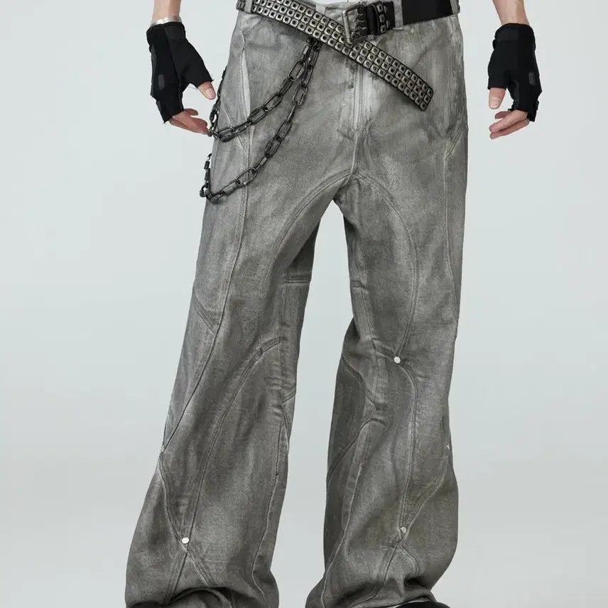 [BUNJANG] FRKM SCD Distressed Wash Flare Denim Pants L / FRKM SCD 디스트로이드 워싱 플레어 데님 팬츠 L
