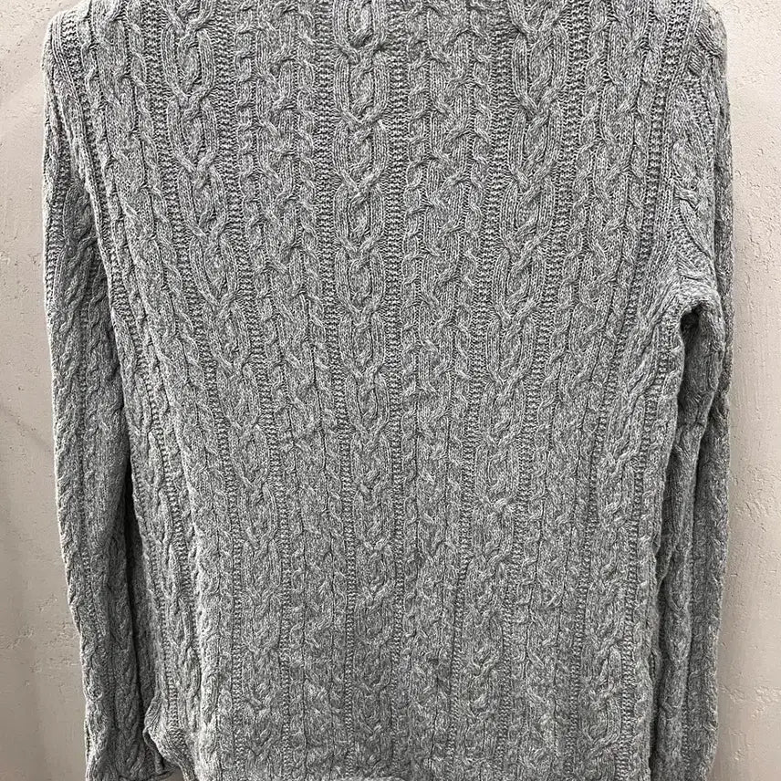 [BUNJANG] Cable Knit Sweater Gray L / 랄프로렌 케이블 니트 그레이 L