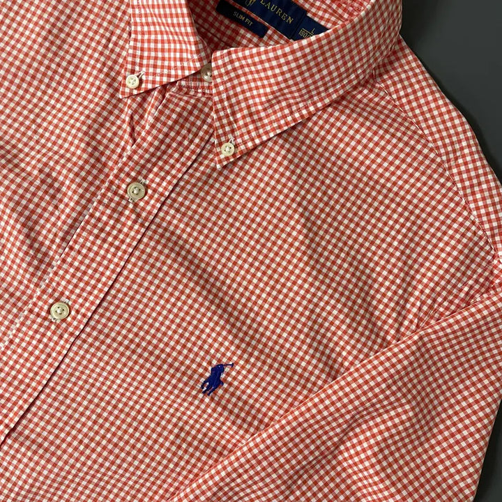 [BUNJANG] Polo Ralph Lauren Cotton Gingham Shirt / [L] 폴로 랄프로렌 자수로고 코튼 깅엄 셔츠 슬림핏
