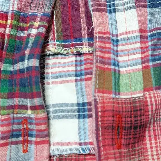 [BUNJANG] marka Hand Woven Madras Patchwork Shirt / 할인적용!! [marka] 핸드우븐 마드라스 패치워크 셔츠