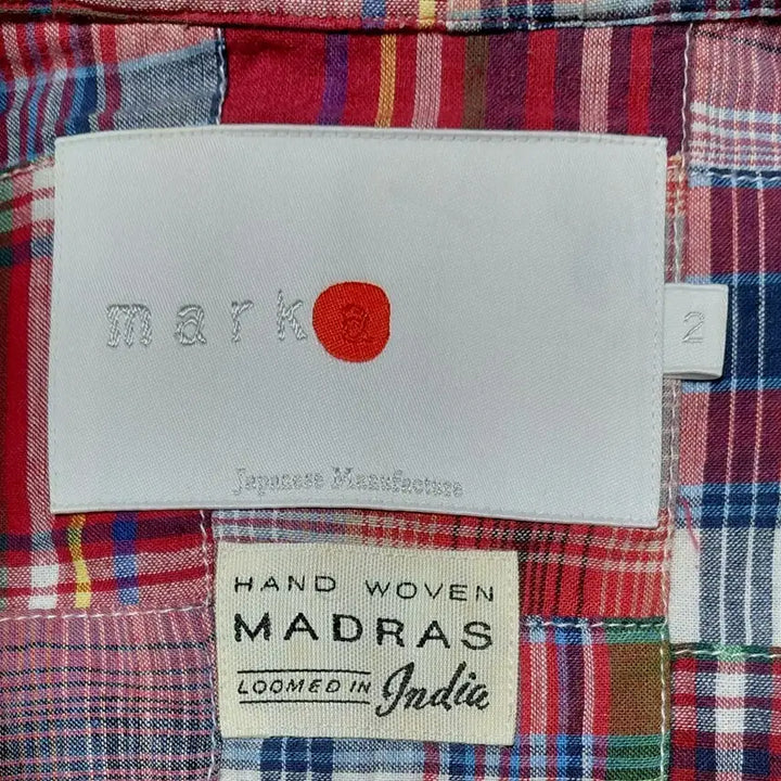 [BUNJANG] marka Hand Woven Madras Patchwork Shirt / 할인적용!! [marka] 핸드우븐 마드라스 패치워크 셔츠