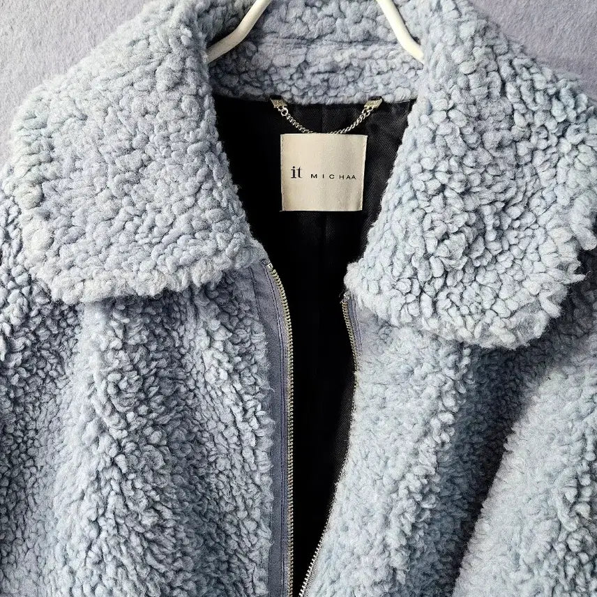 [BUNJANG] ITZY Sky Blue Dumble Fleece Jacket / 잇미샤  스카이블루  덤블 양털 자켓