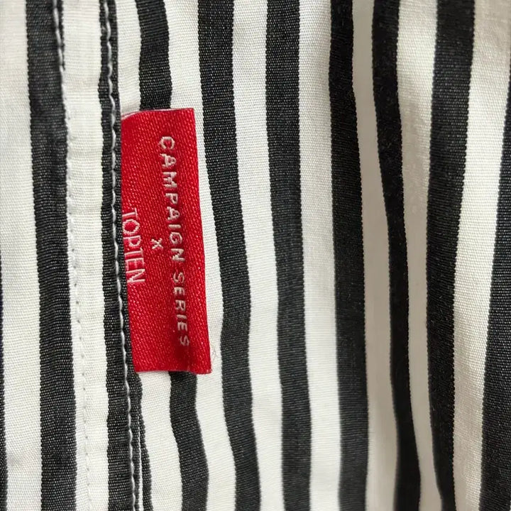 [BUNJANG] Topten Stripe Heart Embroidered Shirt / 탑텐 스트라이프 하트 자수 셔츠 100