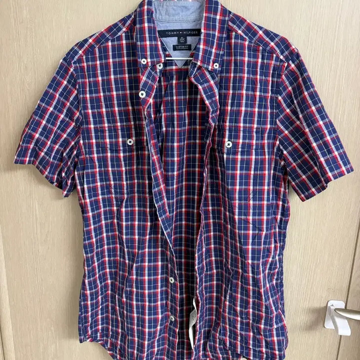 [BUNJANG] Tommy Hilfiger Checkered Short Sleeve Shirt XS / 타미힐피거 체크 반팔 셔츠 XS