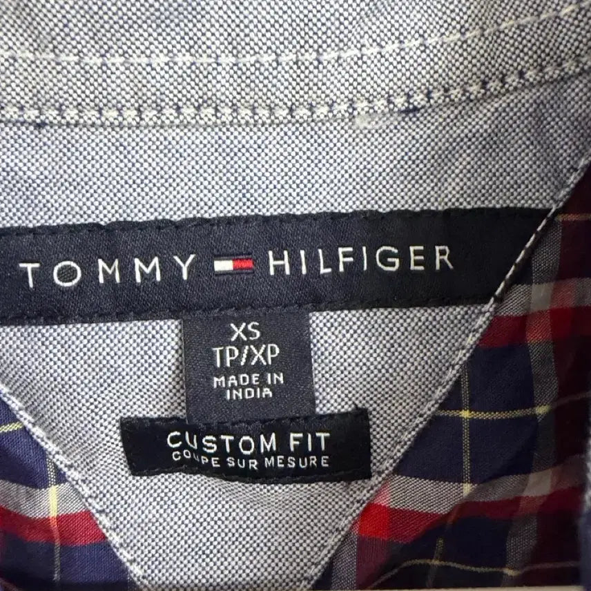[BUNJANG] Tommy Hilfiger Checkered Short Sleeve Shirt XS / 타미힐피거 체크 반팔 셔츠 XS