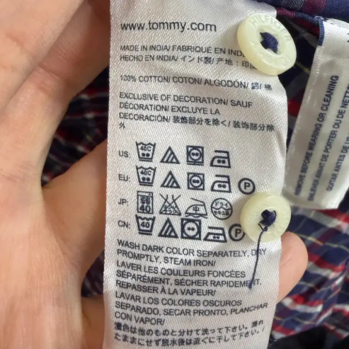 [BUNJANG] Tommy Hilfiger Checkered Short Sleeve Shirt XS / 타미힐피거 체크 반팔 셔츠 XS