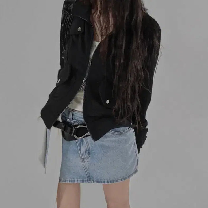 [BUNJANG] Chicwin Two-Way Collar Zip-up Jacket / 에이블리(시크윈) 투웨이 카라 집업자켓