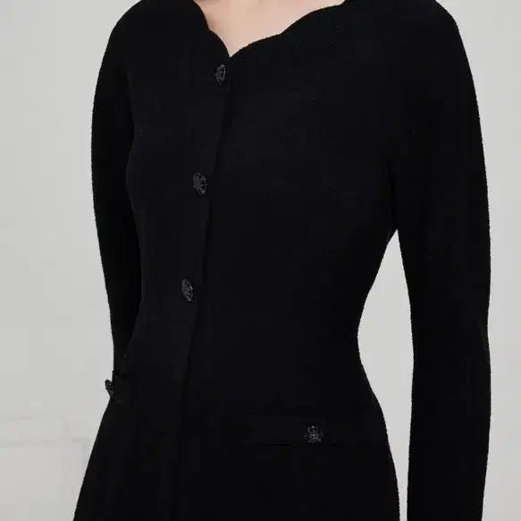 [BUNJANG] MIND Tweed Scallop Dress Black 55 Size / 한섬 마인  트위드 스캘럽 원피스 블랙 55사이즈. 백화점 메인상품