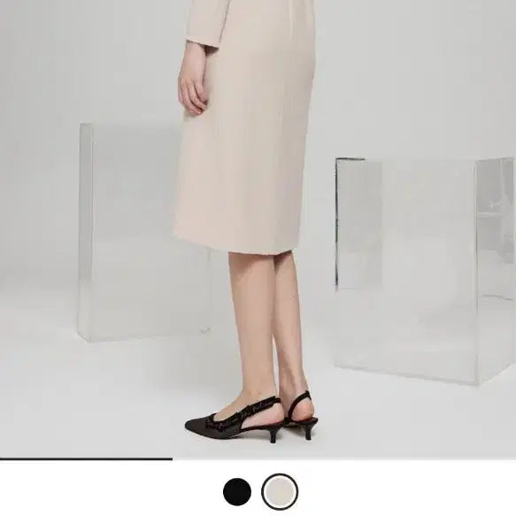 [BUNJANG] MIND Tweed Scallop Dress Black 55 Size / 한섬 마인  트위드 스캘럽 원피스 블랙 55사이즈. 백화점 메인상품