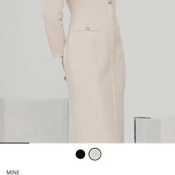 [BUNJANG] MIND Tweed Scallop Dress Black 55 Size / 한섬 마인  트위드 스캘럽 원피스 블랙 55사이즈. 백화점 메인상품