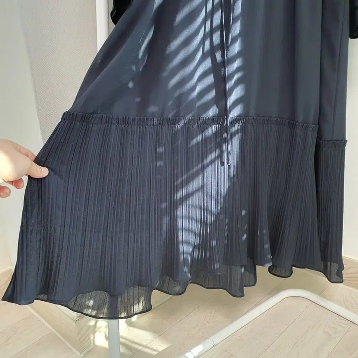 [SOLD OUT] 한섬sjsj 셔링 플리츠 쉬폰원피스