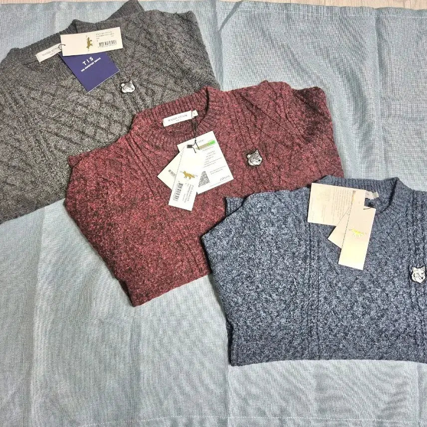 [BUNJANG] Maison Kitsune Waffle Knit Sweater / 메종키츠네 와플 니트