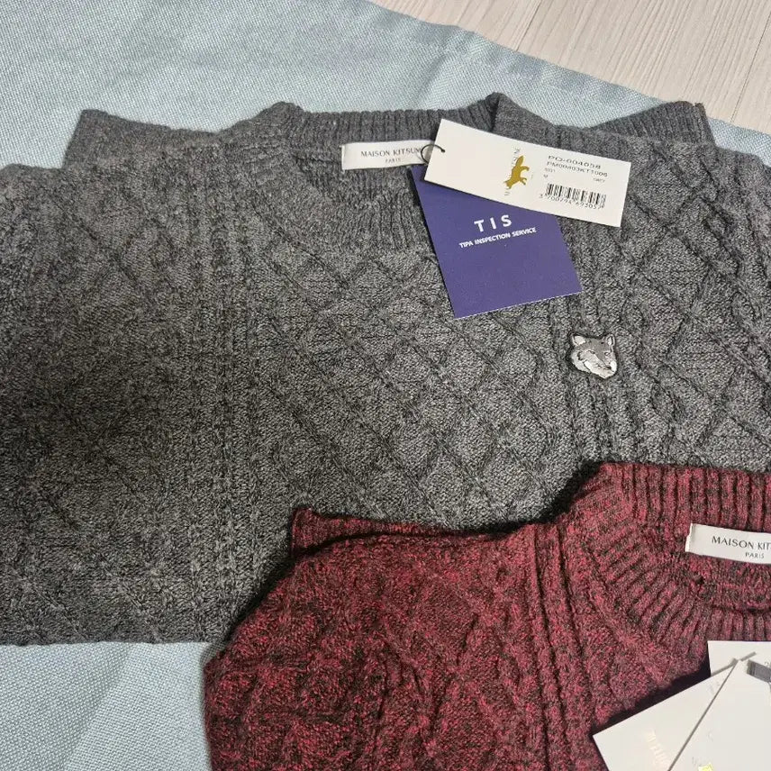 [BUNJANG] Maison Kitsune Waffle Knit Sweater / 메종키츠네 와플 니트