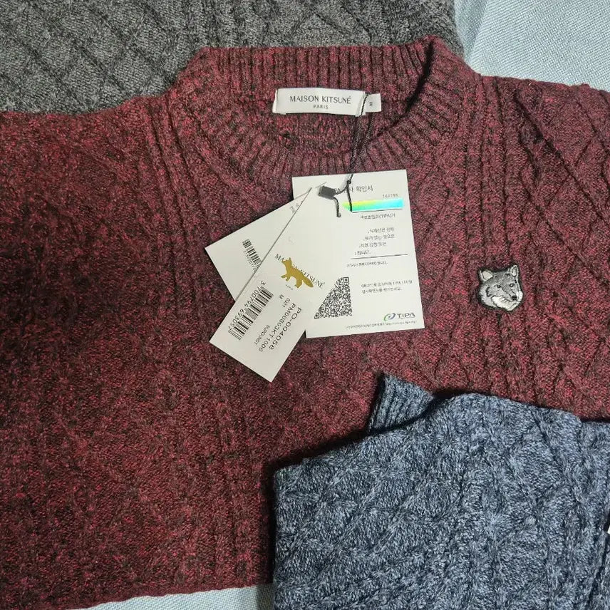 [BUNJANG] Maison Kitsune Waffle Knit Sweater / 메종키츠네 와플 니트