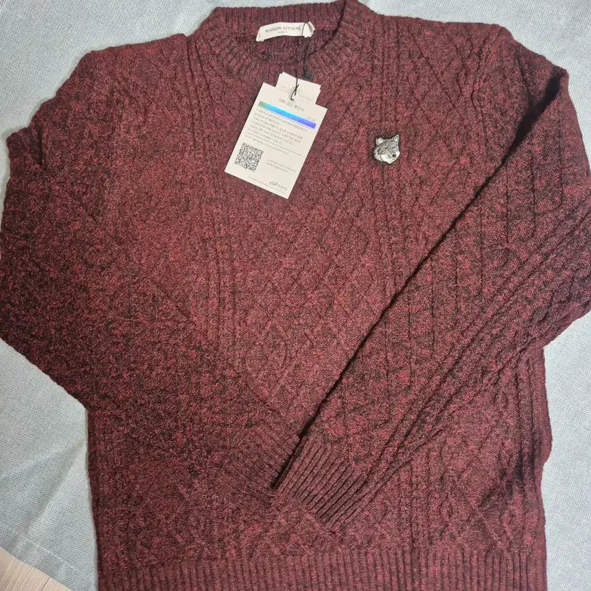 [BUNJANG] Maison Kitsune Waffle Knit Sweater / 메종키츠네 와플 니트