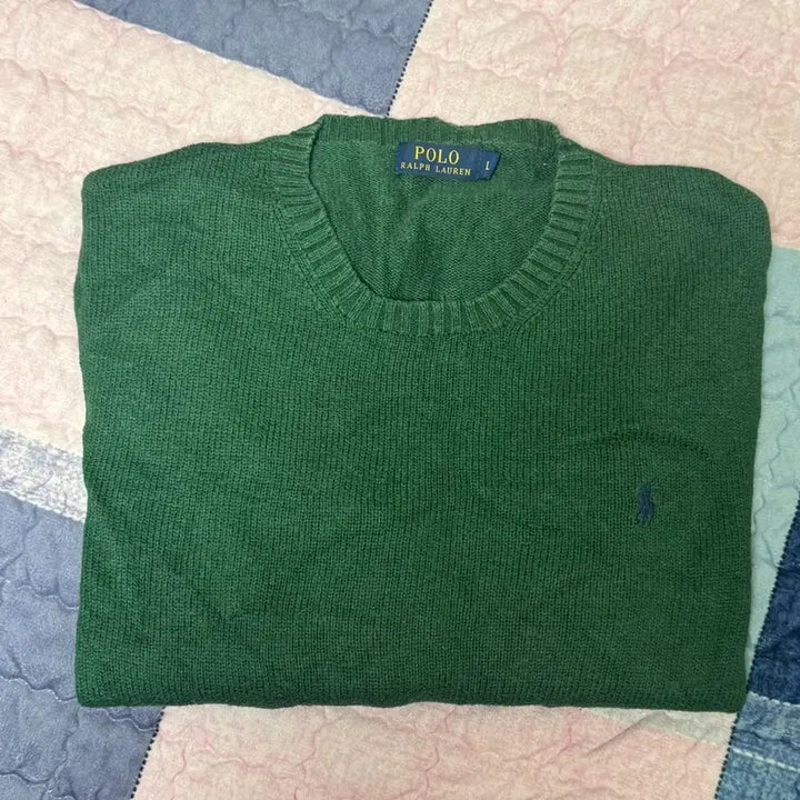 [BUNJANG] Polo Ralph Lauren Green Knit Sweater / 폴로 랄프로렌 그린 니트 L