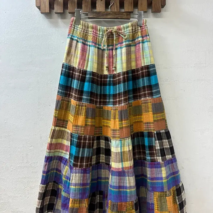 [BUNJANG] Vintage Patchwork Patch 2-Way Patch Skirt Dress / 일본빈티지 패치 조각패치 리얼패치 2way 패치 스커트 원피스