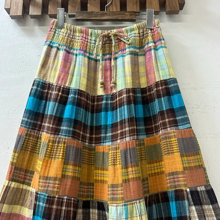 [BUNJANG] Vintage Patchwork Patch 2-Way Patch Skirt Dress / 일본빈티지 패치 조각패치 리얼패치 2way 패치 스커트 원피스