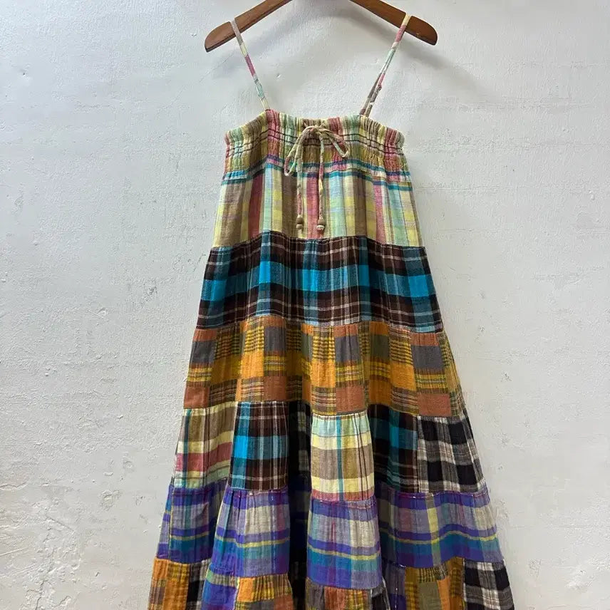 [BUNJANG] Vintage Patchwork Patch 2-Way Patch Skirt Dress / 일본빈티지 패치 조각패치 리얼패치 2way 패치 스커트 원피스