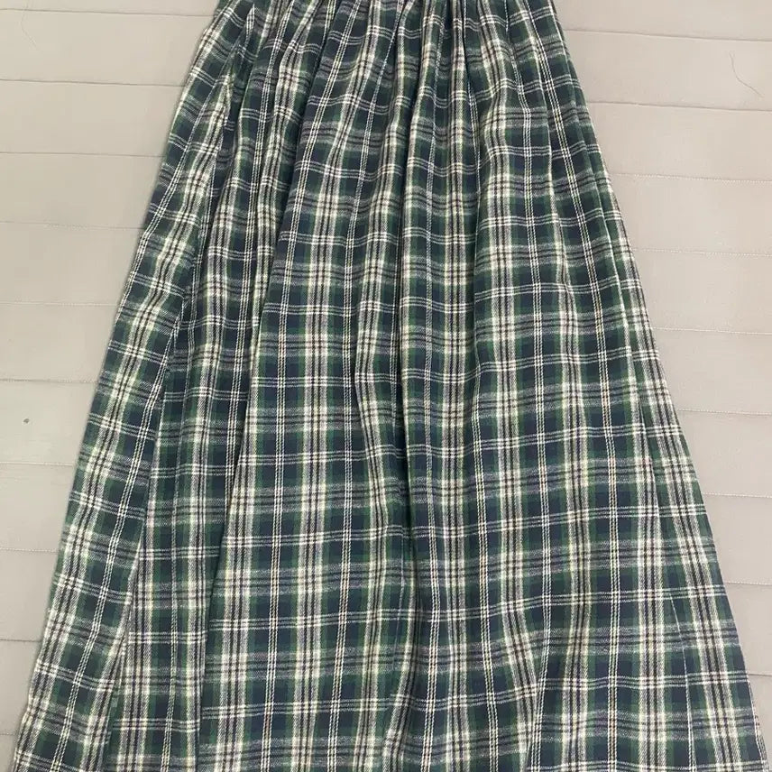 [BUNJANG] Vintage Mori Girl Checkered Long Skirt / 빈티지 모리걸 롱 스커트