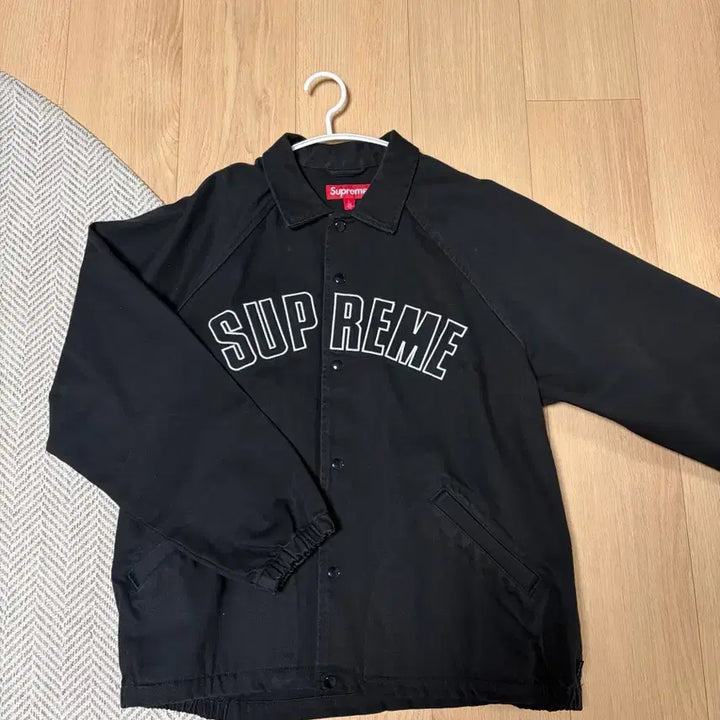 [BUNJANG] Supreme Arc Denim Coach Jacket Black (24SS) - Large / 슈프림 아크 데님 코치 자켓 블랙 24ss - 라지 사이즈