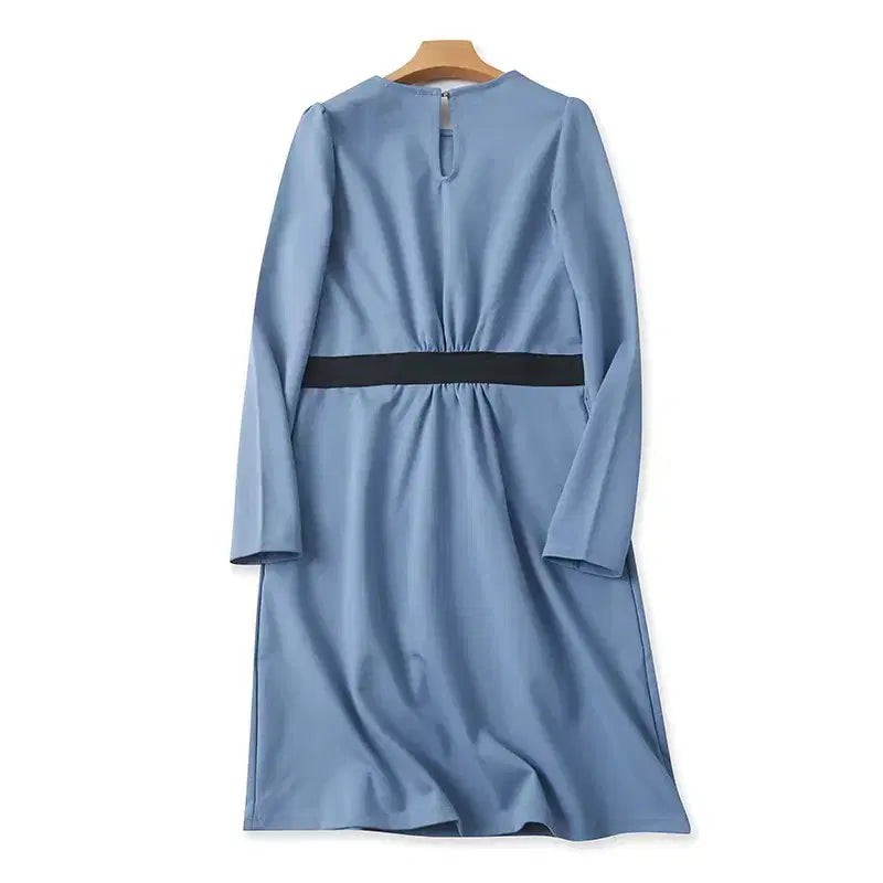 [BUNJANG] Long Sleeve Banding Dress (Size 55) / 허늘색 긴팔 밴딩 원피스 새옷 55정도