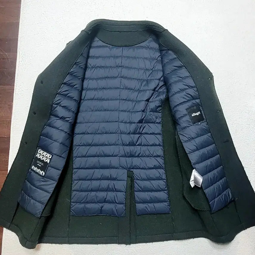 [SOLD OUT] 알레그리 구스다운 라이너 울 코트 (다크그린/52)