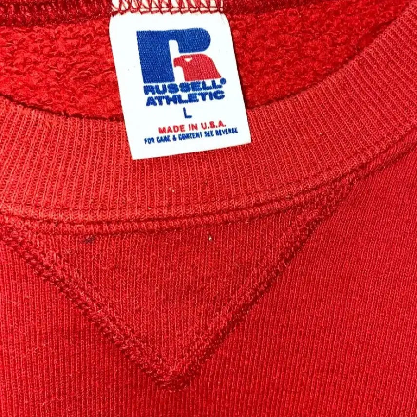 [BUNJANG] Russell Athletic Red Sweatshirt / 90년대 미제 러셀 에슬레틱 스윗셔츠 레드 맨투맨