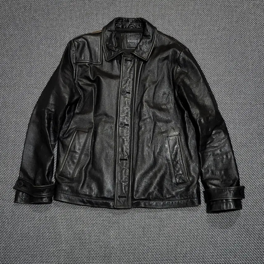 [BUNJANG] Koogi Leather Jacket (Black) / koogi 소가죽 레더 자켓 블랙 (105)