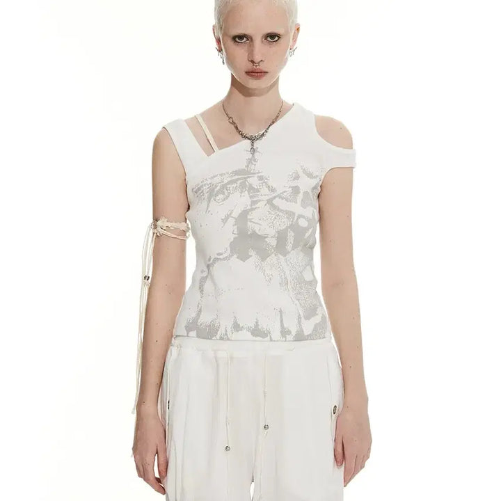 [BUNJANG] K.OD Ningning Lip Cutout Top / k.od 케이오드 립컷아웃탑 에스파 닝닝 착용 y2k