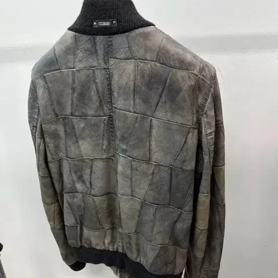 [BUNJANG] Dolce & Gabbana Patchwork Leather Bomber Jacket / 돌체앤가바나(D&G) 패치워크 레더 점퍼 50(100 슬림105)