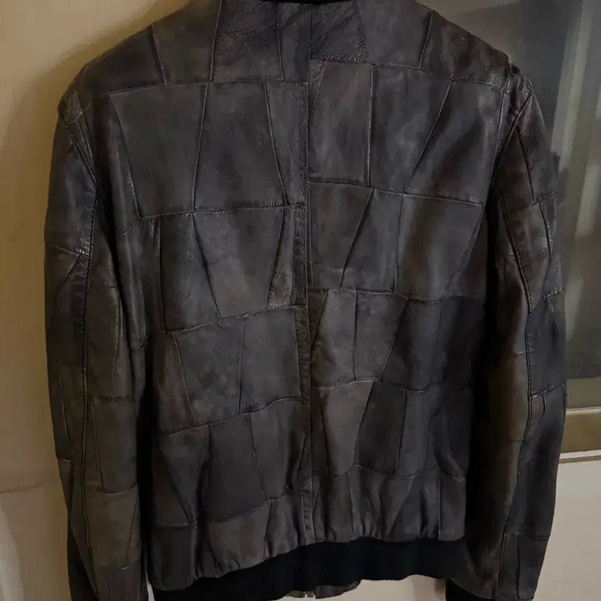 [BUNJANG] Dolce & Gabbana Patchwork Leather Bomber Jacket / 돌체앤가바나(D&G) 패치워크 레더 점퍼 50(100 슬림105)
