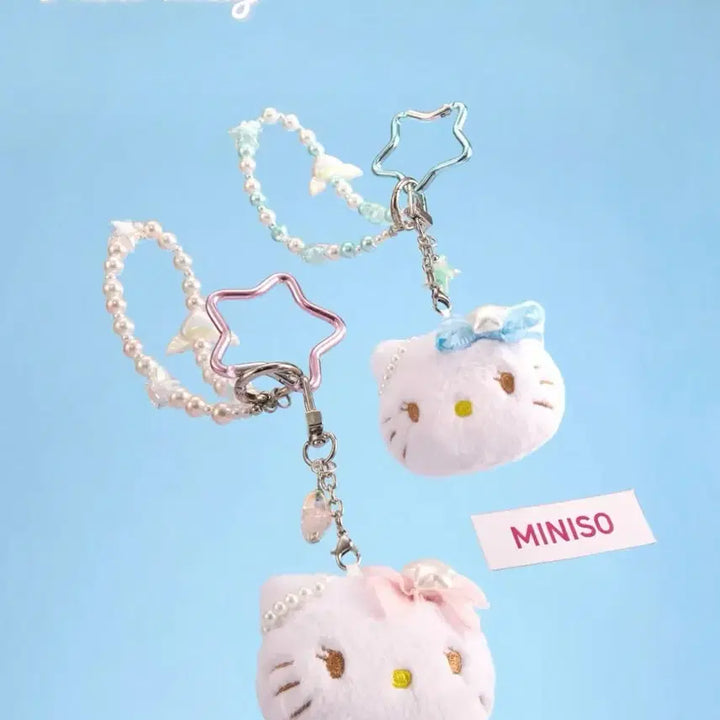 [BUNJANG] Miniso Hello Kitty Star Pearl Ribbon Keychain / MINISO HELLOKITTY러블리스트랩 헬로키티별진주리본키링