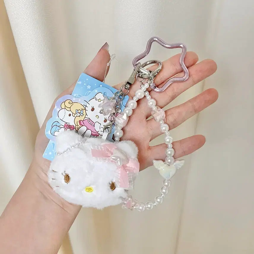 [BUNJANG] Miniso Hello Kitty Star Pearl Ribbon Keychain / MINISO HELLOKITTY러블리스트랩 헬로키티별진주리본키링