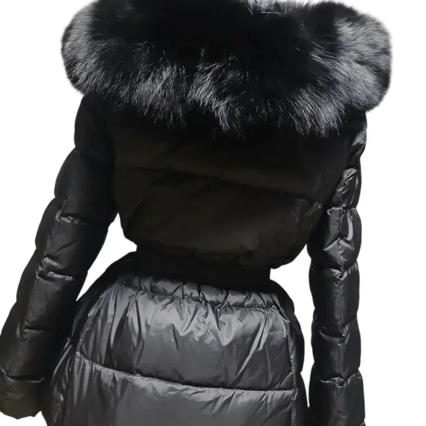 [BUNJANG] Fox Fur Belted Duck Down Short Padding / 블랙,브라운) 폭스퍼 오리털 벨트 숏패딩