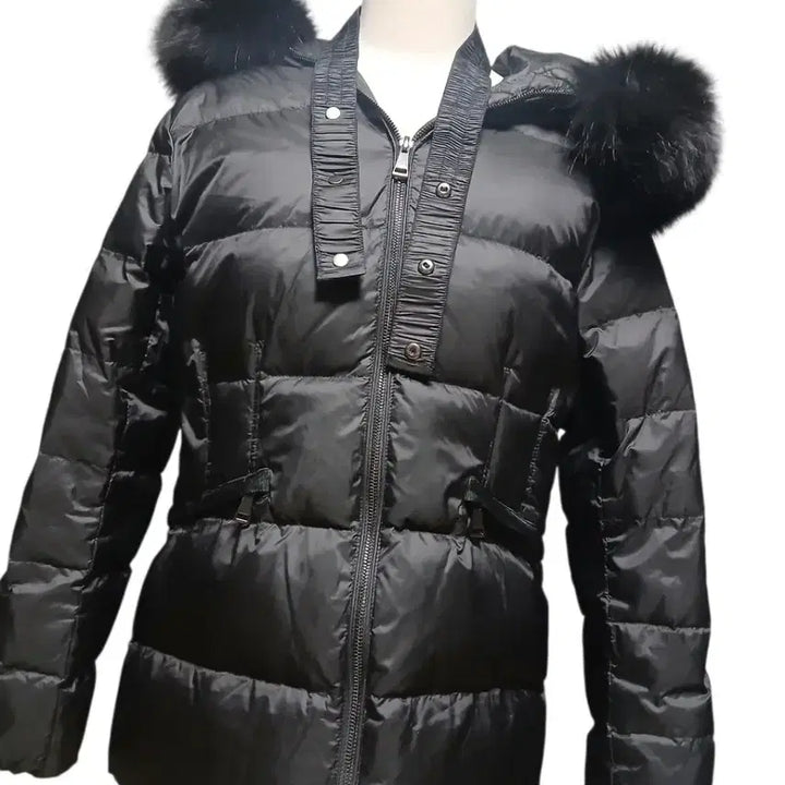 [BUNJANG] Fox Fur Belted Duck Down Short Padding / 블랙,브라운) 폭스퍼 오리털 벨트 숏패딩